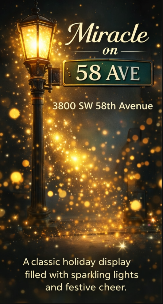 Miracle on 58 Ave holiday display