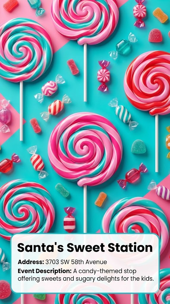 Santa's Sweet Station candy and treats